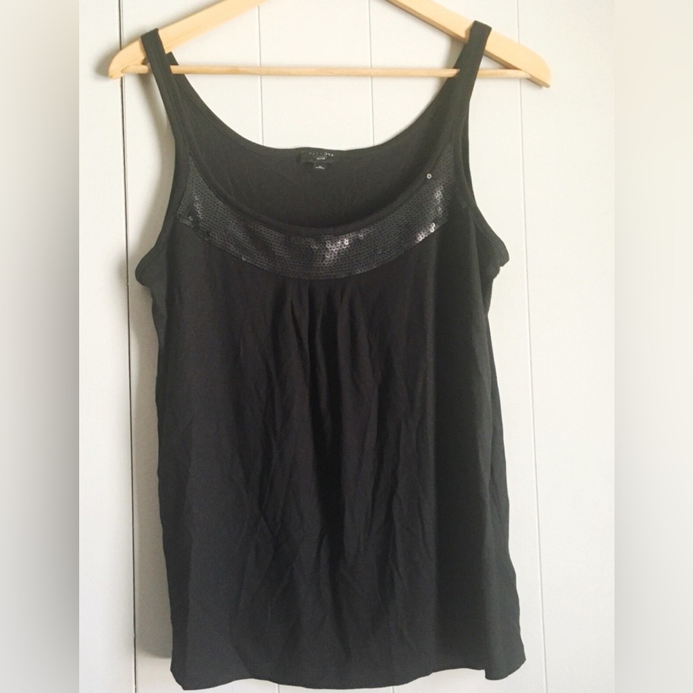 Talbots Black Camisole with Shimmer Detail (Size S)